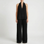 Driftlyn - Sleeveless Halter Top Set  Driftlyn