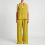 Driftlyn - Sleeveless Halter Top Set  Driftlyn