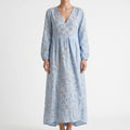 Floralia - Relaxed Fit Long Sleeve Midi Dress 