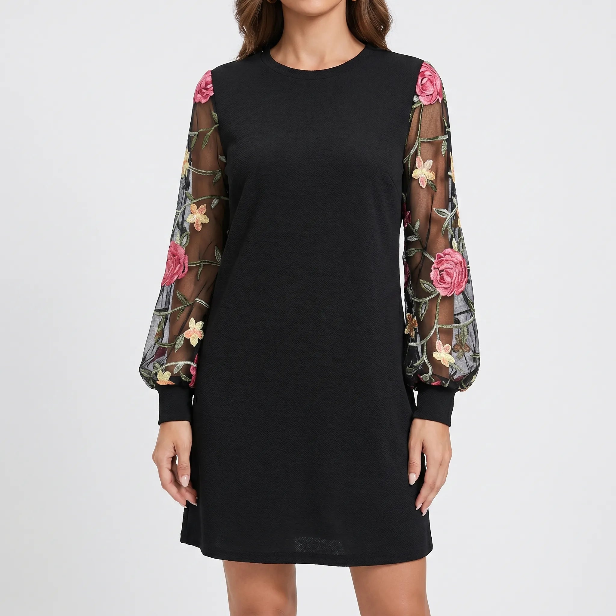 Florique - Long Sleeve Shift Dress  Florique
