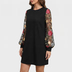 Florique - Long Sleeve Shift Dress  Florique