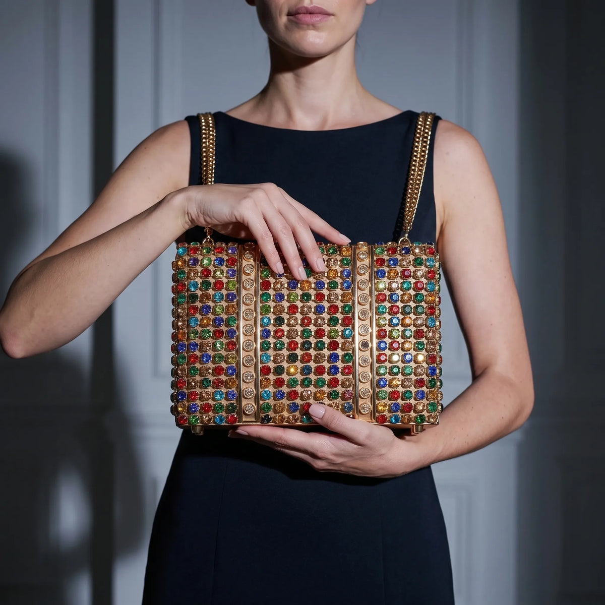 GemClutch - Embellished Structured Evening Bag 