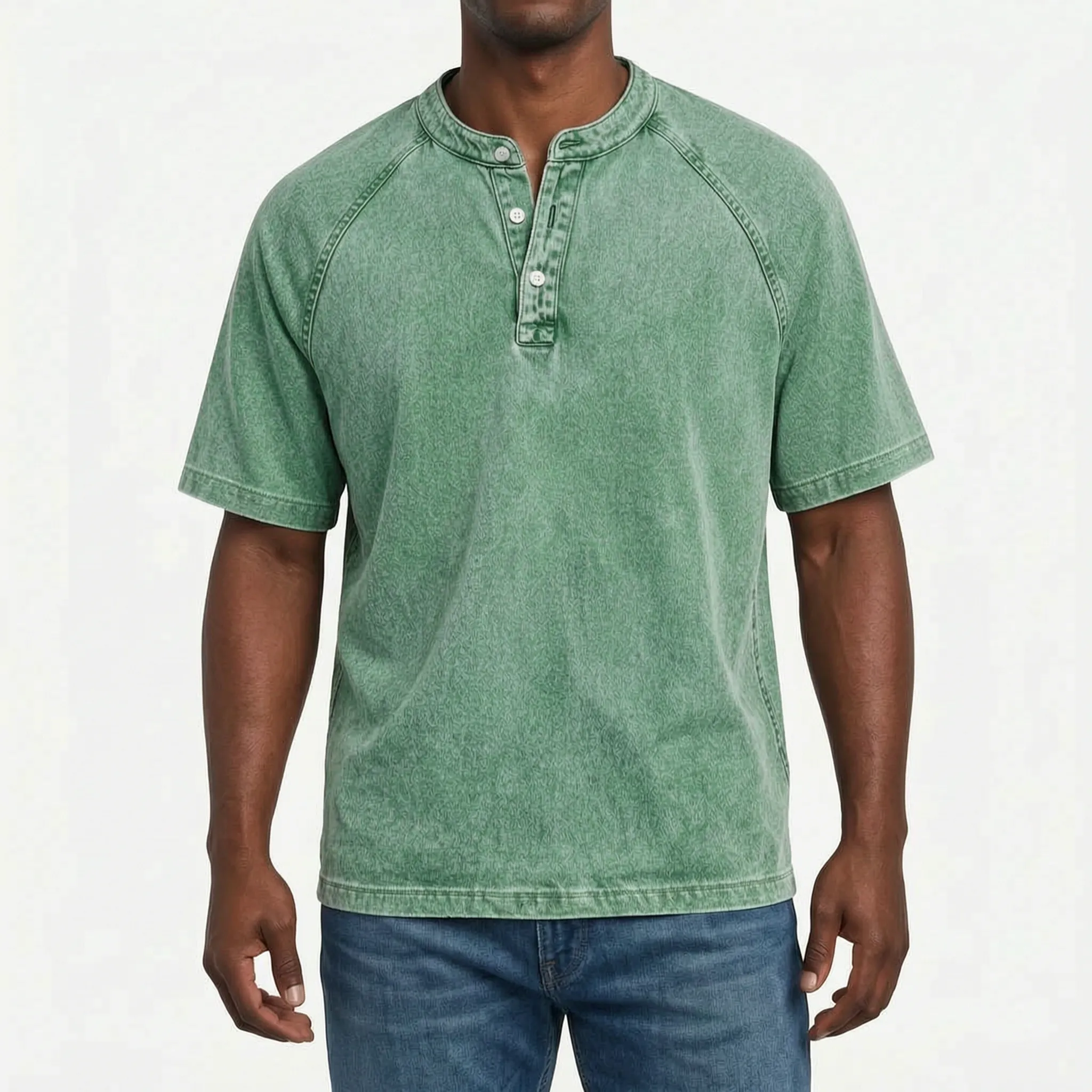 Kordal - Vintage Wash Short Sleeve Henley