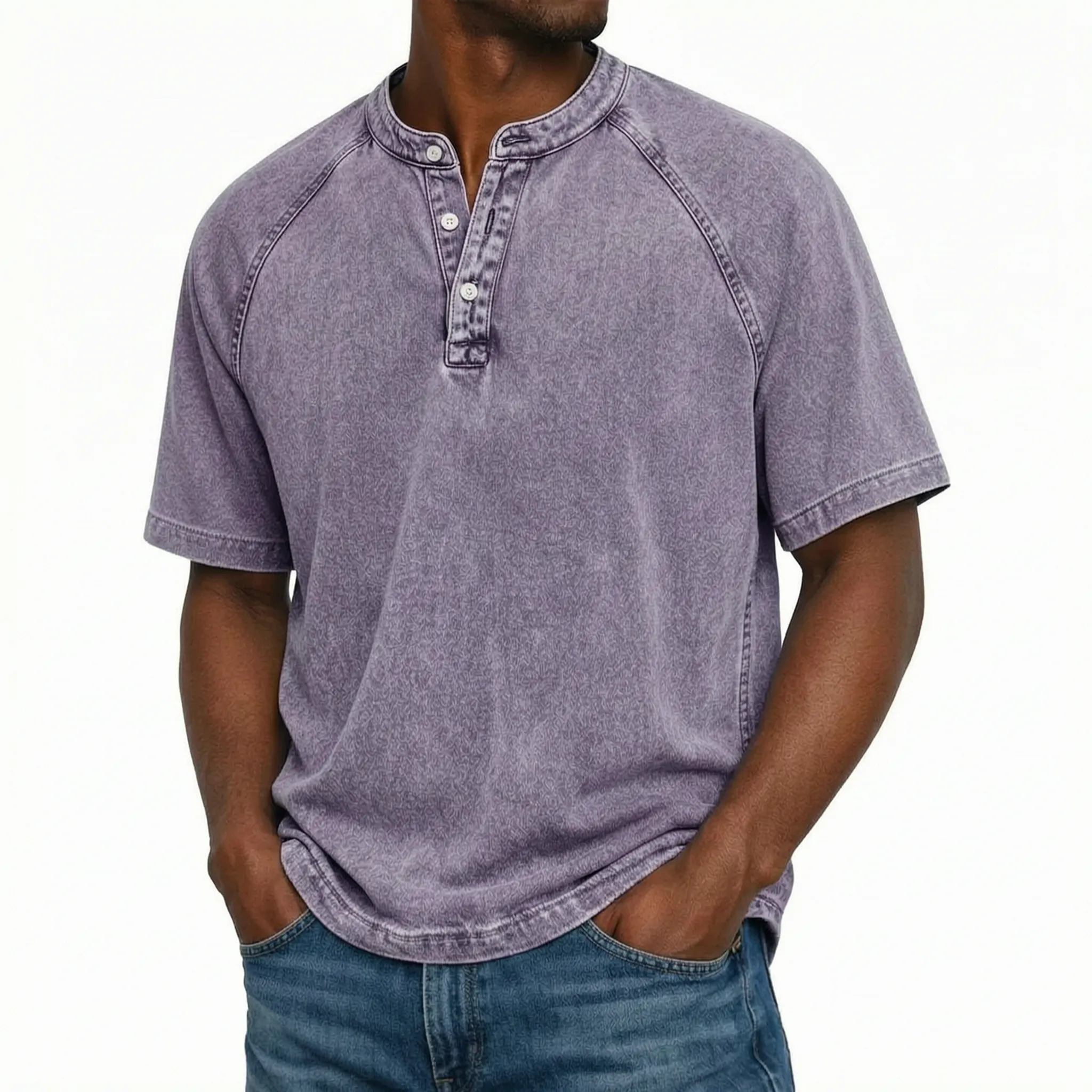 Kordal - Vintage Wash Short Sleeve Henley