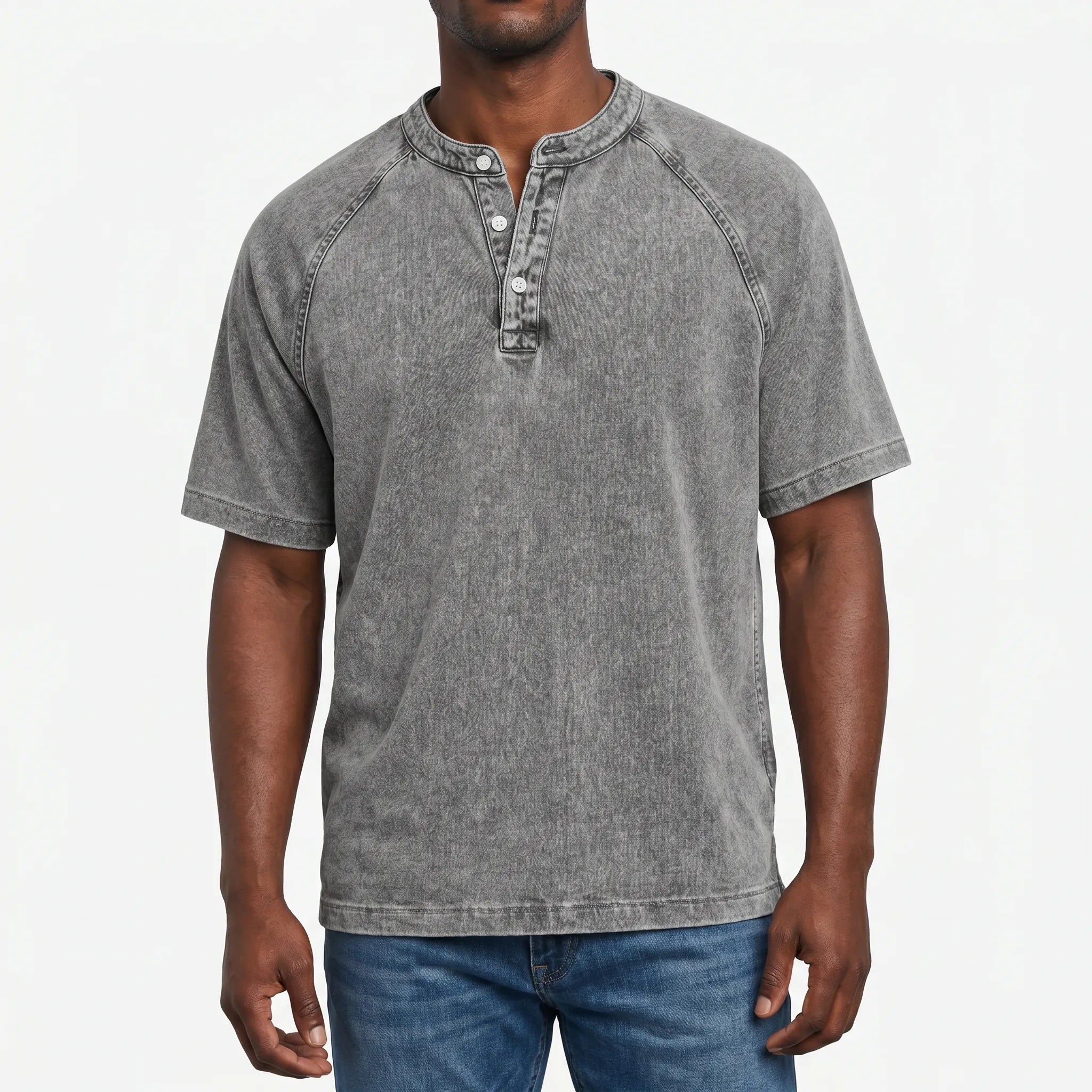 Kordal - Vintage Wash Short Sleeve Henley