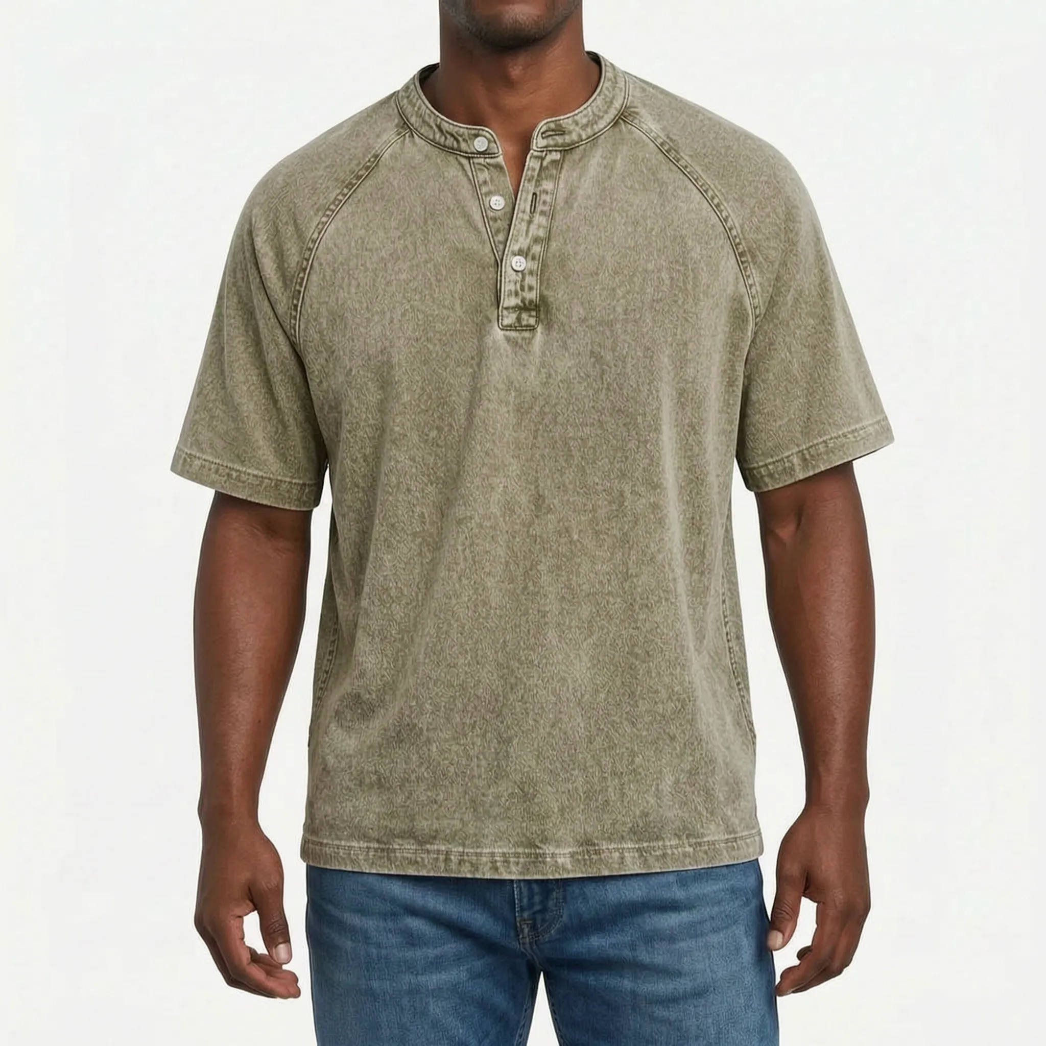 Kordal - Vintage Wash Short Sleeve Henley