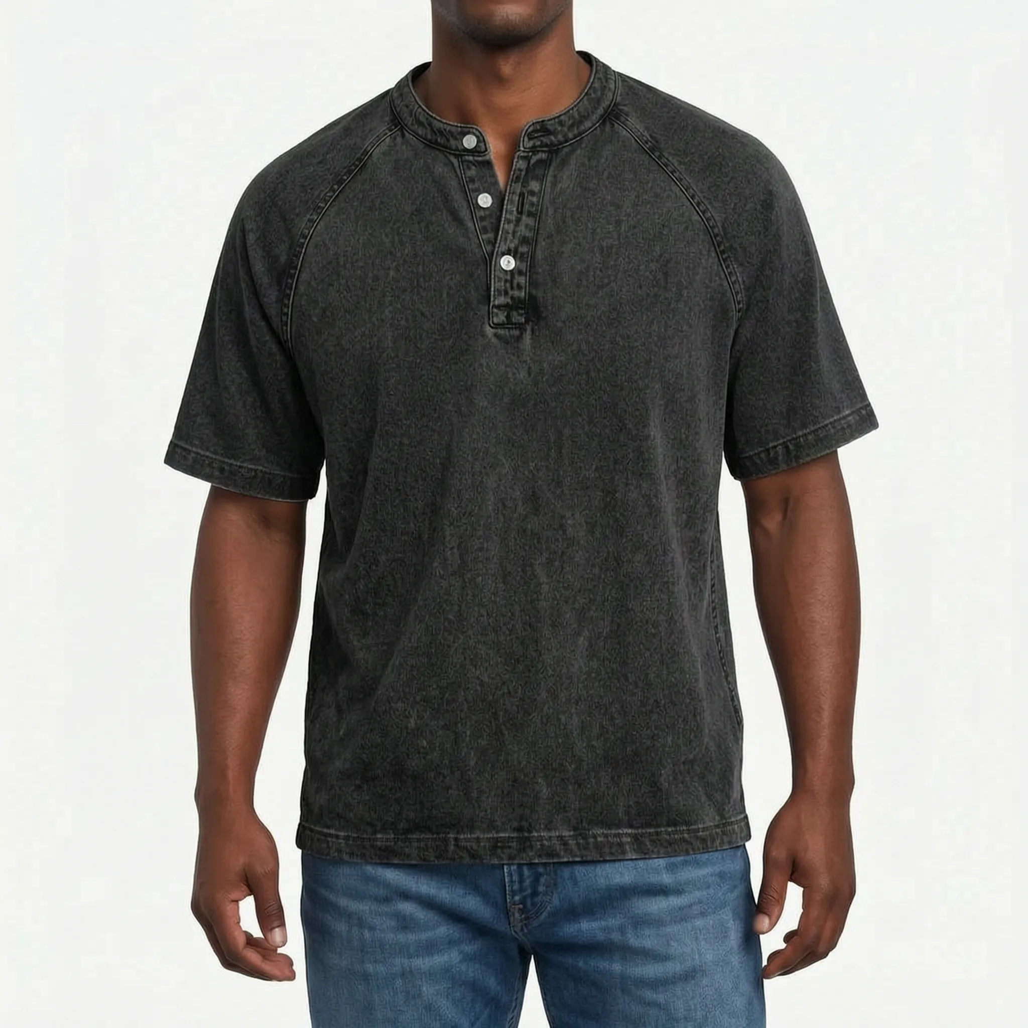 Kordal - Vintage Wash Short Sleeve Henley