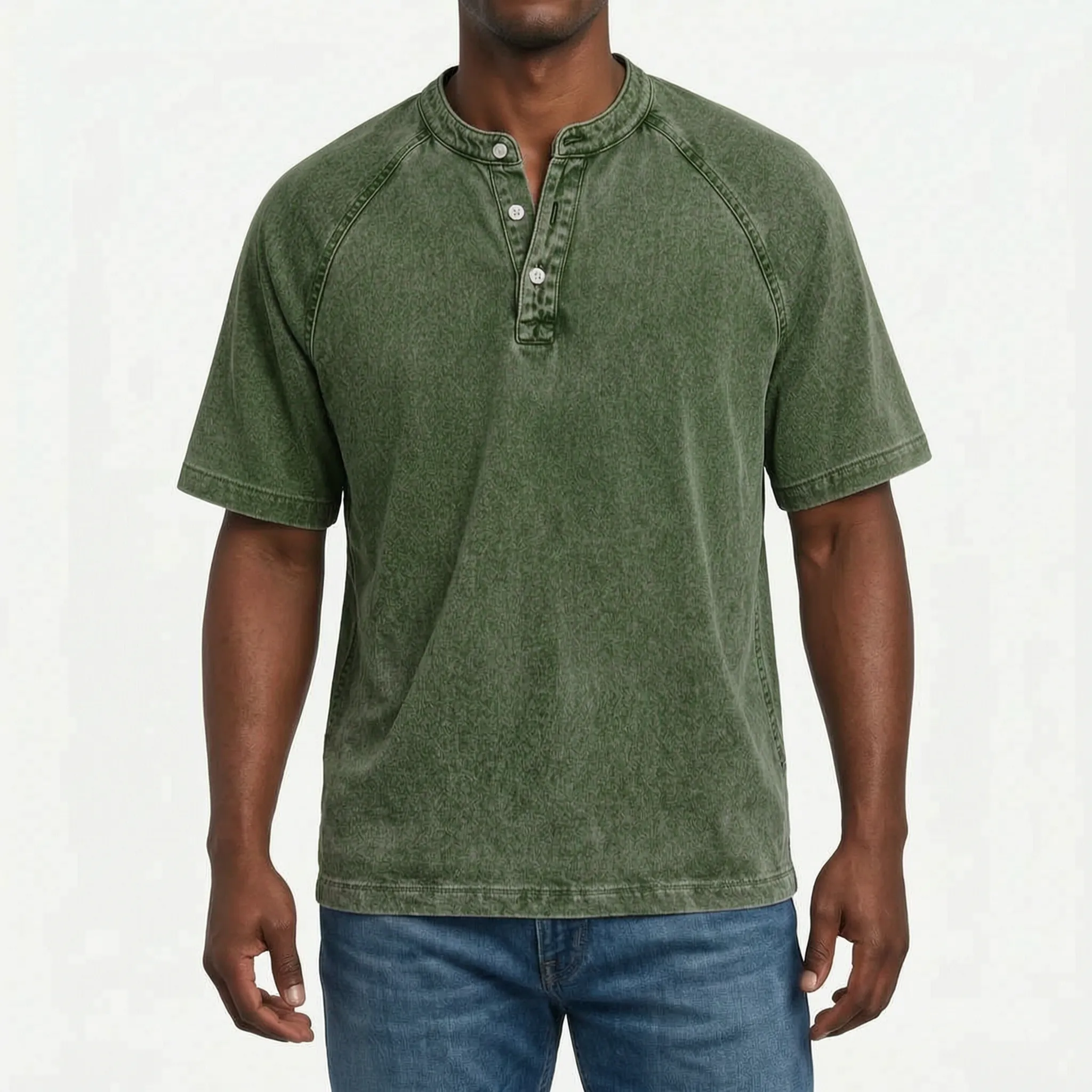 Kordal - Vintage Wash Short Sleeve Henley