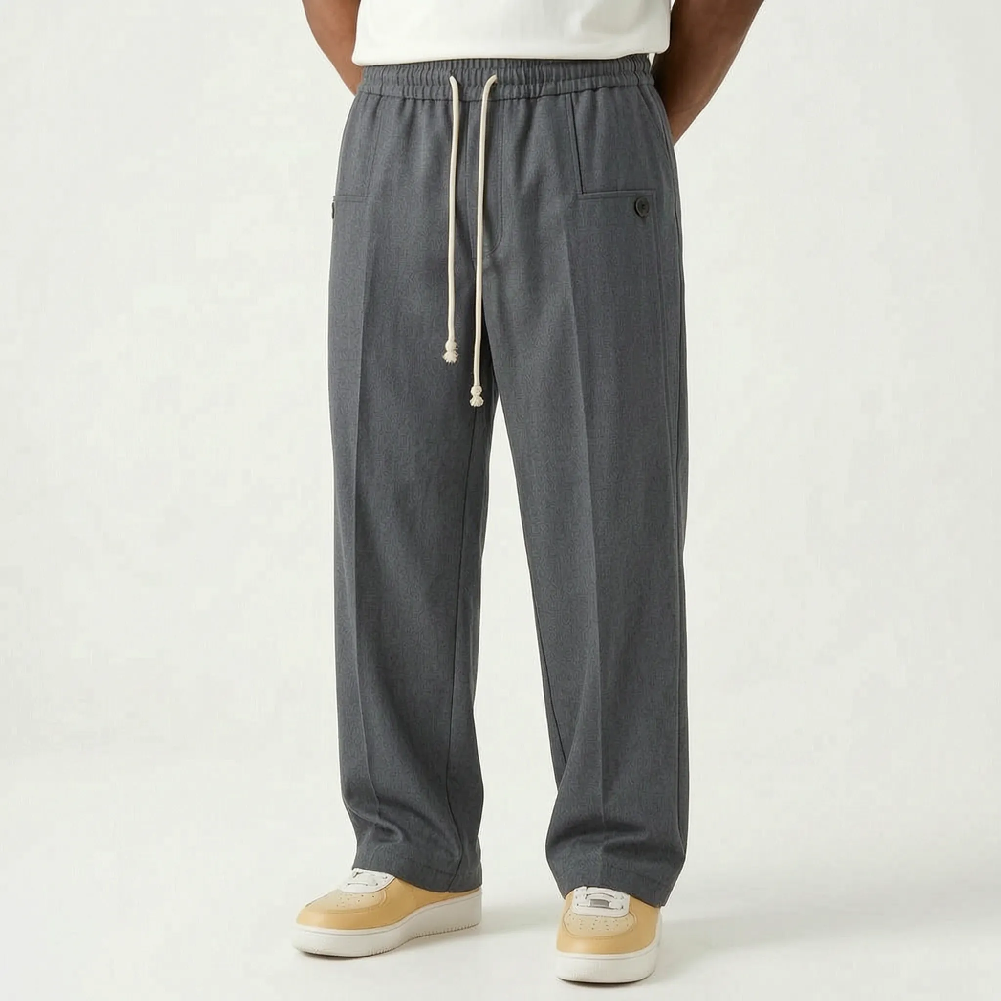 Laxara - Wide Leg Casual Trousers
