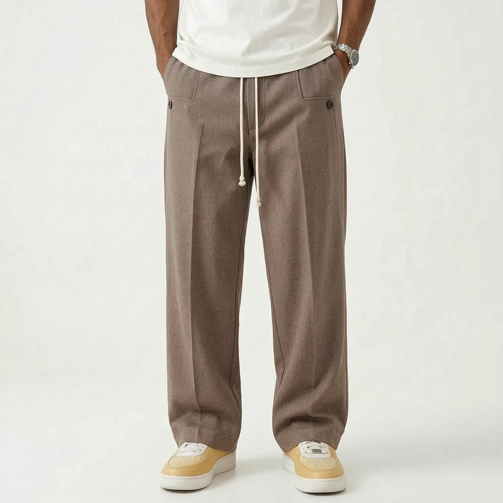 Laxara - Wide Leg Casual Trousers