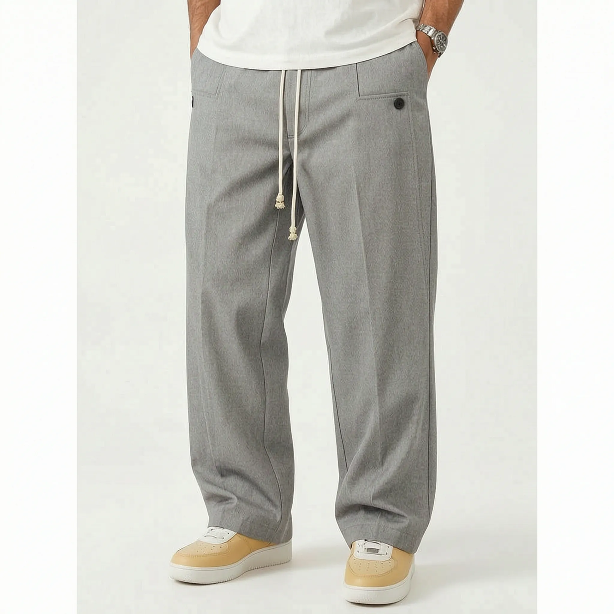 Laxara - Wide Leg Casual Trousers