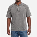 Raglano - Short Sleeve Mens Henley T Shirt 