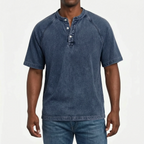 Raglano - Short Sleeve Mens Henley T Shirt 