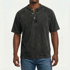 Raglano - Short Sleeve Mens Henley T Shirt 