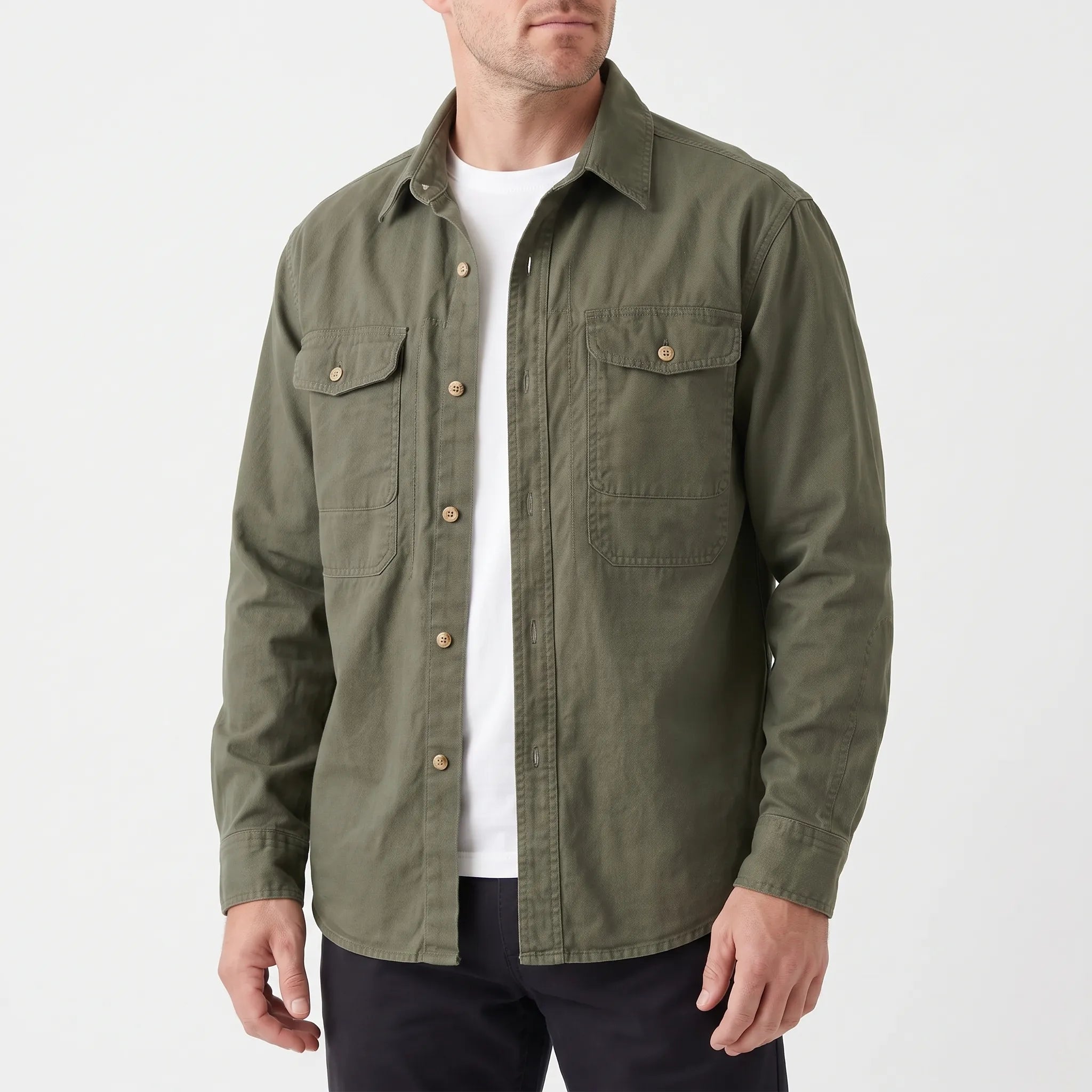 RuggedLayer - Heavyweight Casual Utility Mens Overshirt 