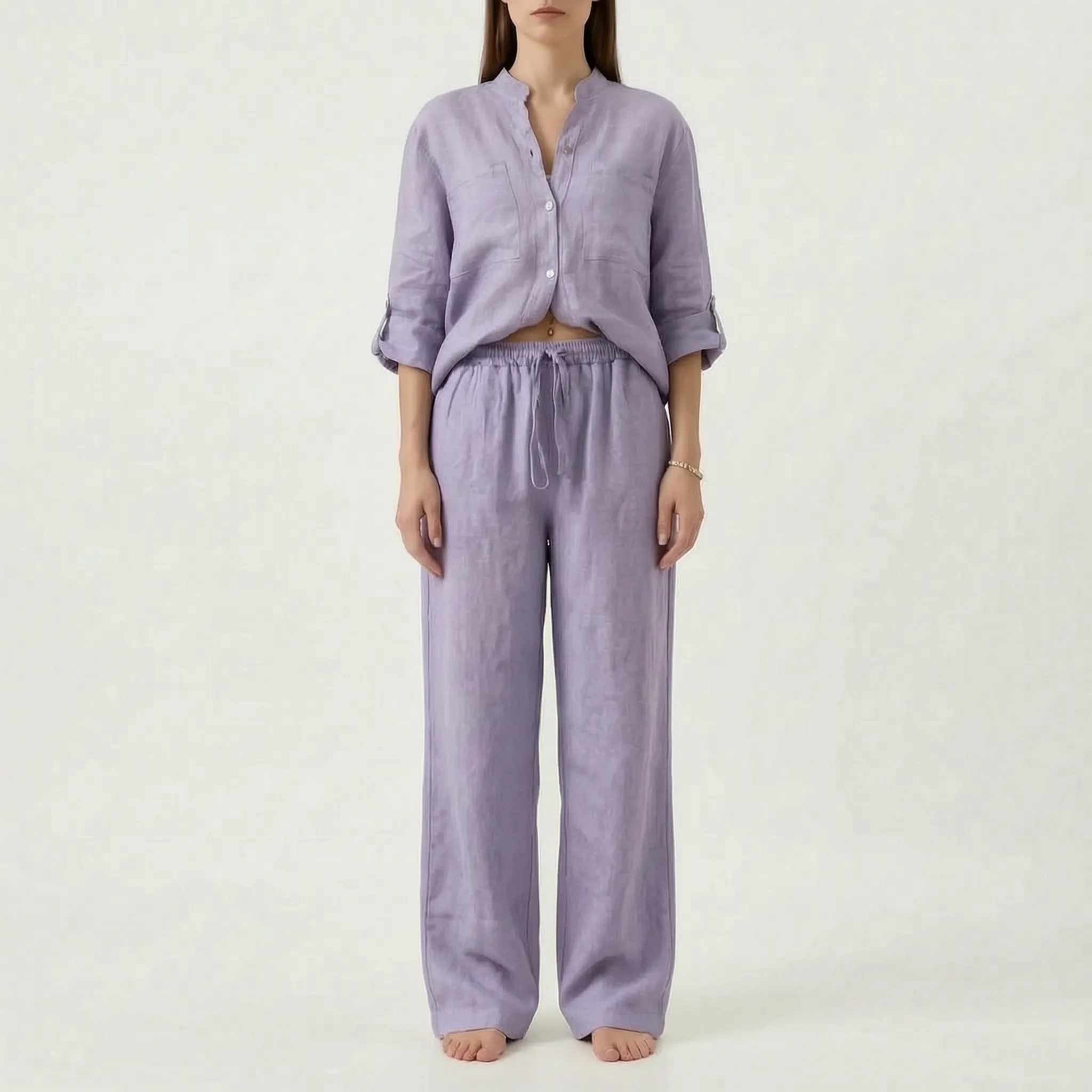Solavia - Relaxed Wide Leg Co Ord Lounge Set 