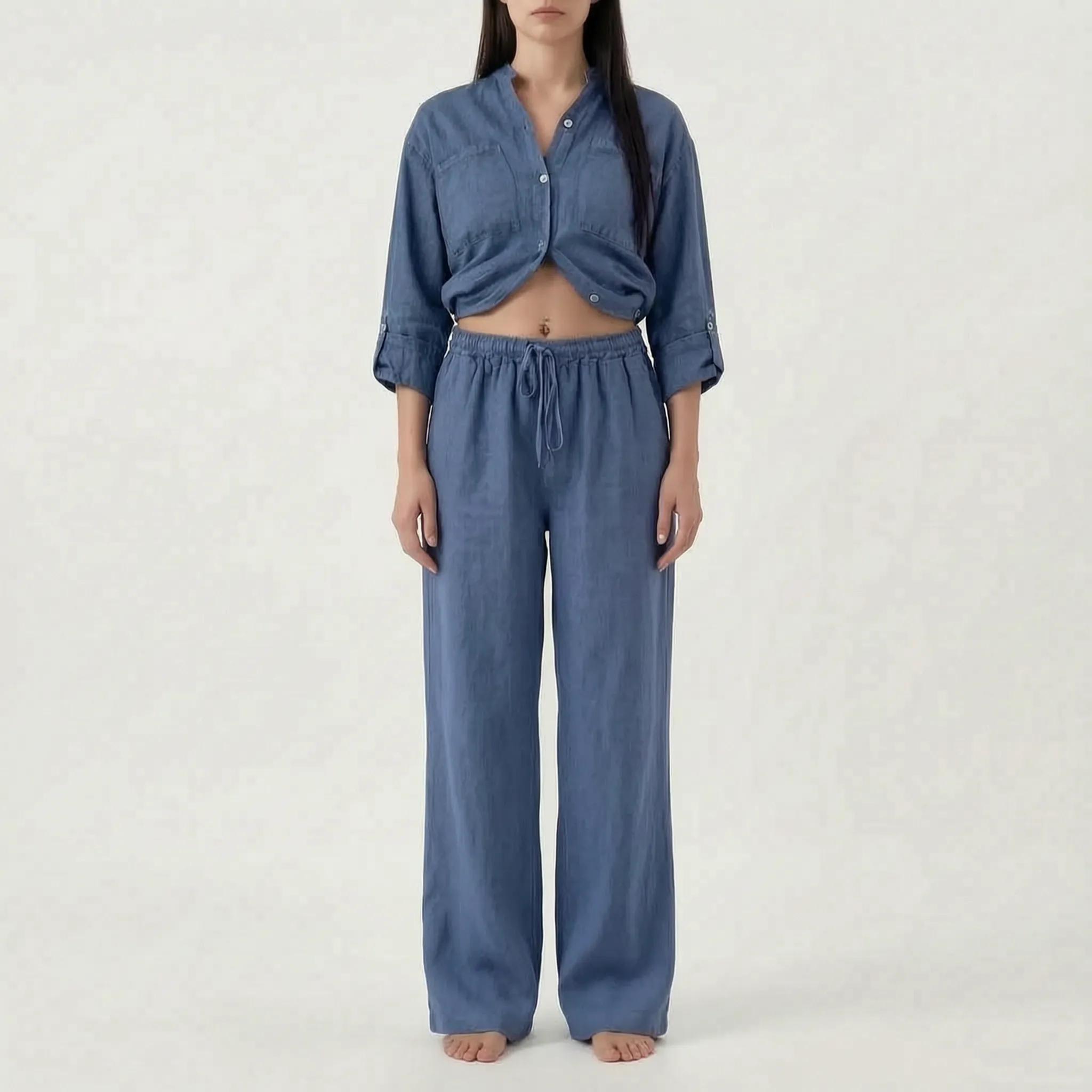 Solavia - Relaxed Wide Leg Co Ord Lounge Set 