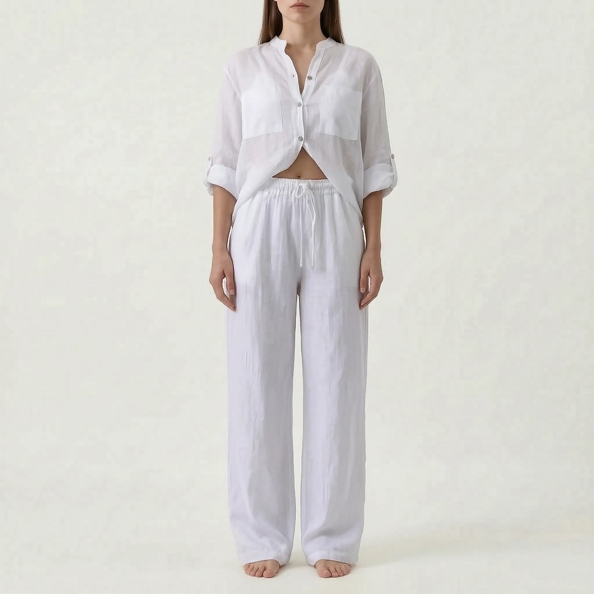 Solavia - Relaxed Wide Leg Co Ord Lounge Set 