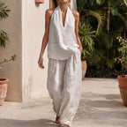 Valora - Relaxed Wide-Leg Holiday Co Ord Set 