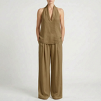 Valora - Relaxed Wide-Leg Holiday Co Ord Set 