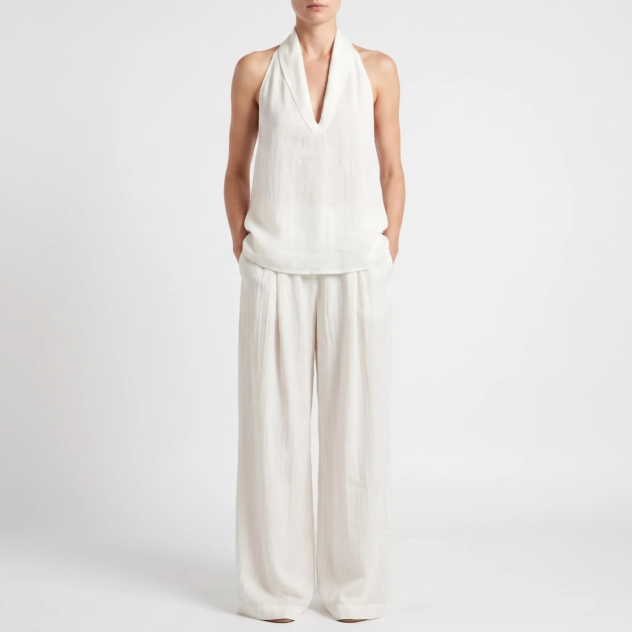 Valora - Relaxed Wide-Leg Holiday Co Ord Set 