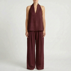 Valora - Relaxed Wide-Leg Holiday Co Ord Set 