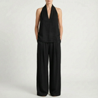 Valora - Relaxed Wide-Leg Holiday Co Ord Set 