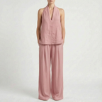 Valora - Relaxed Wide-Leg Holiday Co Ord Set 