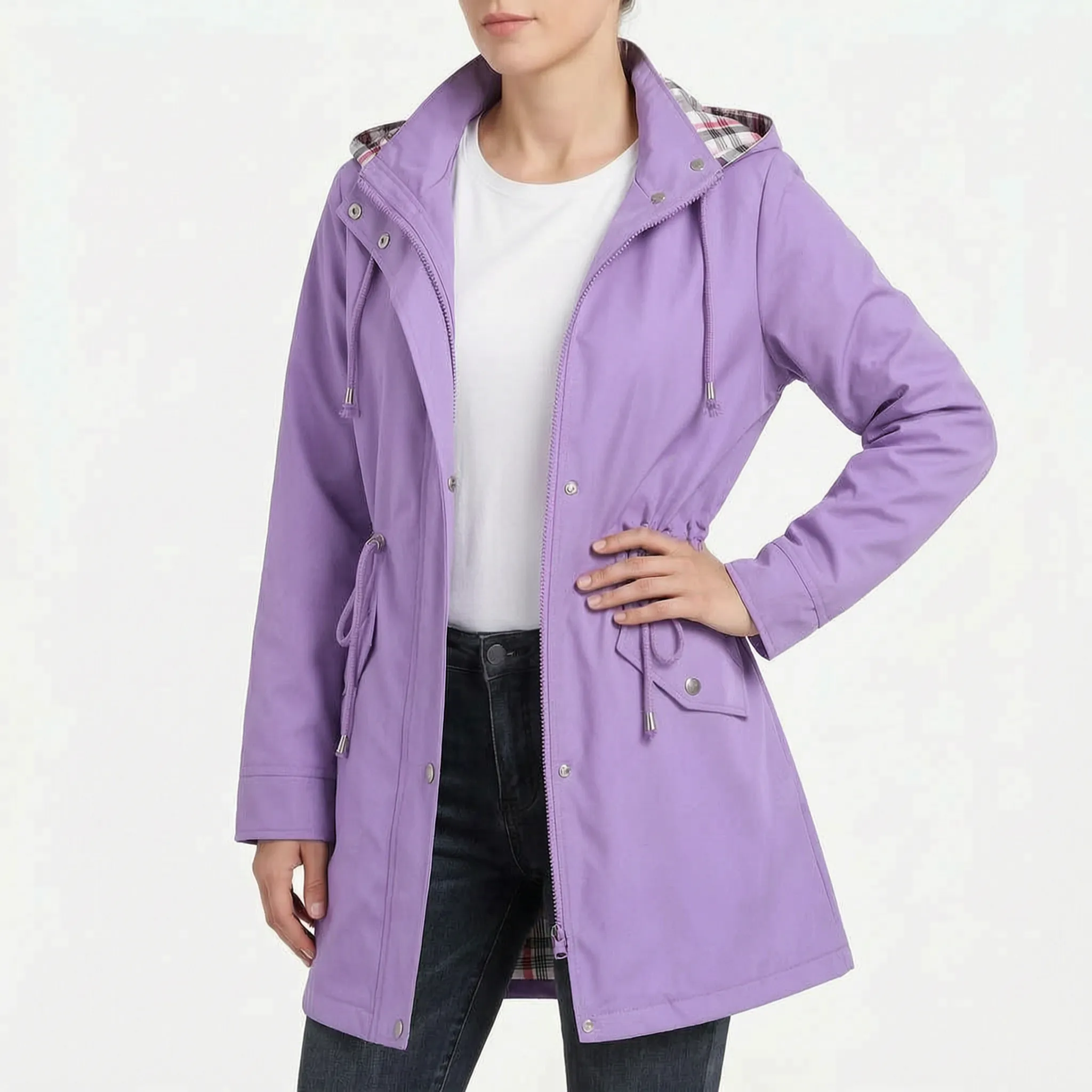 Vellanora - Mid-Length Hooded Jacket  Vellanora