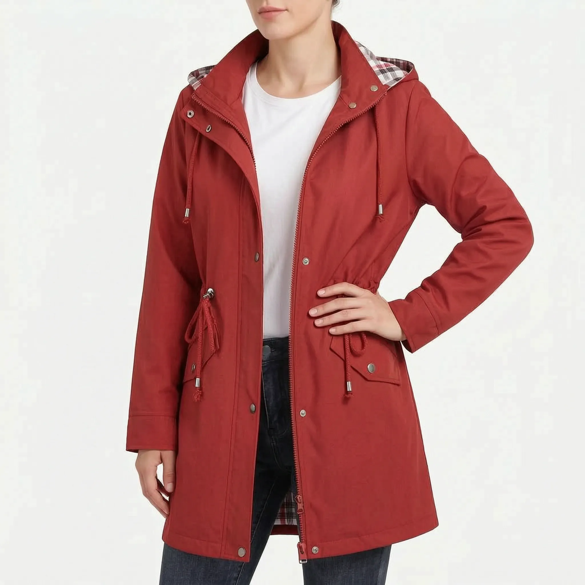 Vellanora - Mid-Length Hooded Jacket  Vellanora