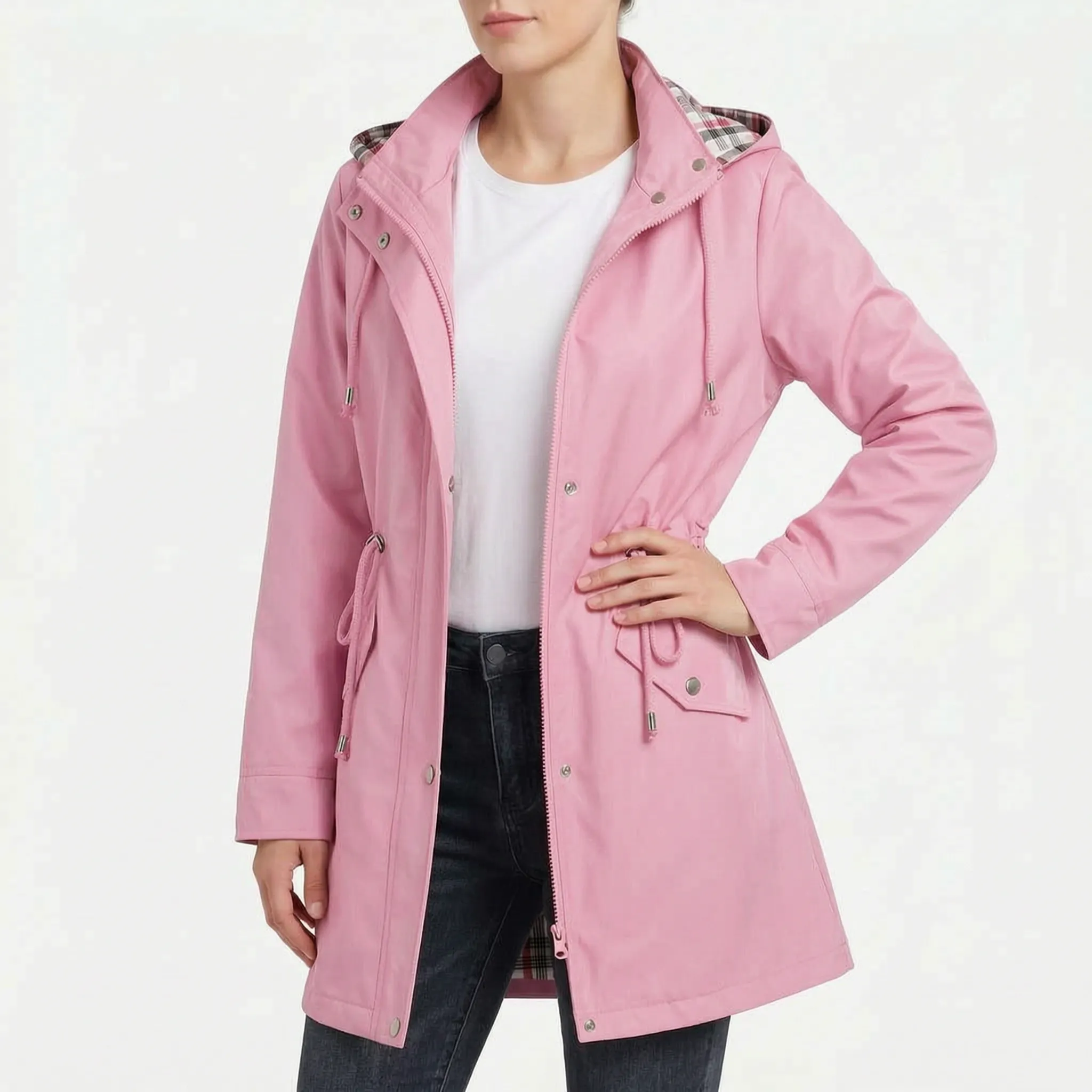 Vellanora - Mid-Length Hooded Jacket  Vellanora