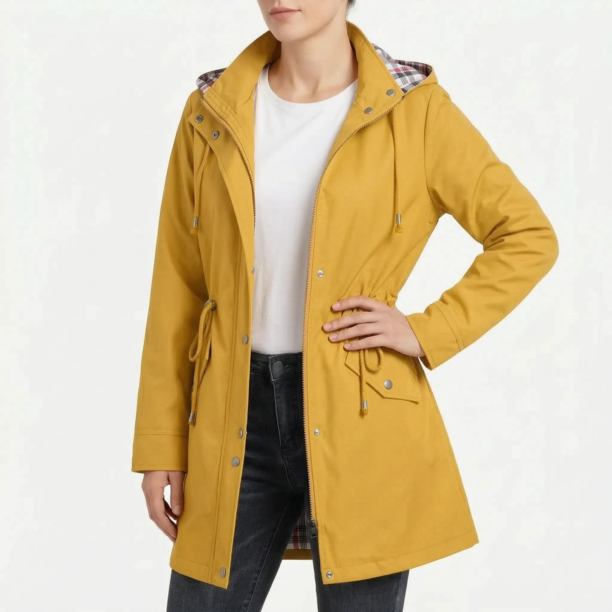 Vellanora - Mid-Length Hooded Jacket  Vellanora