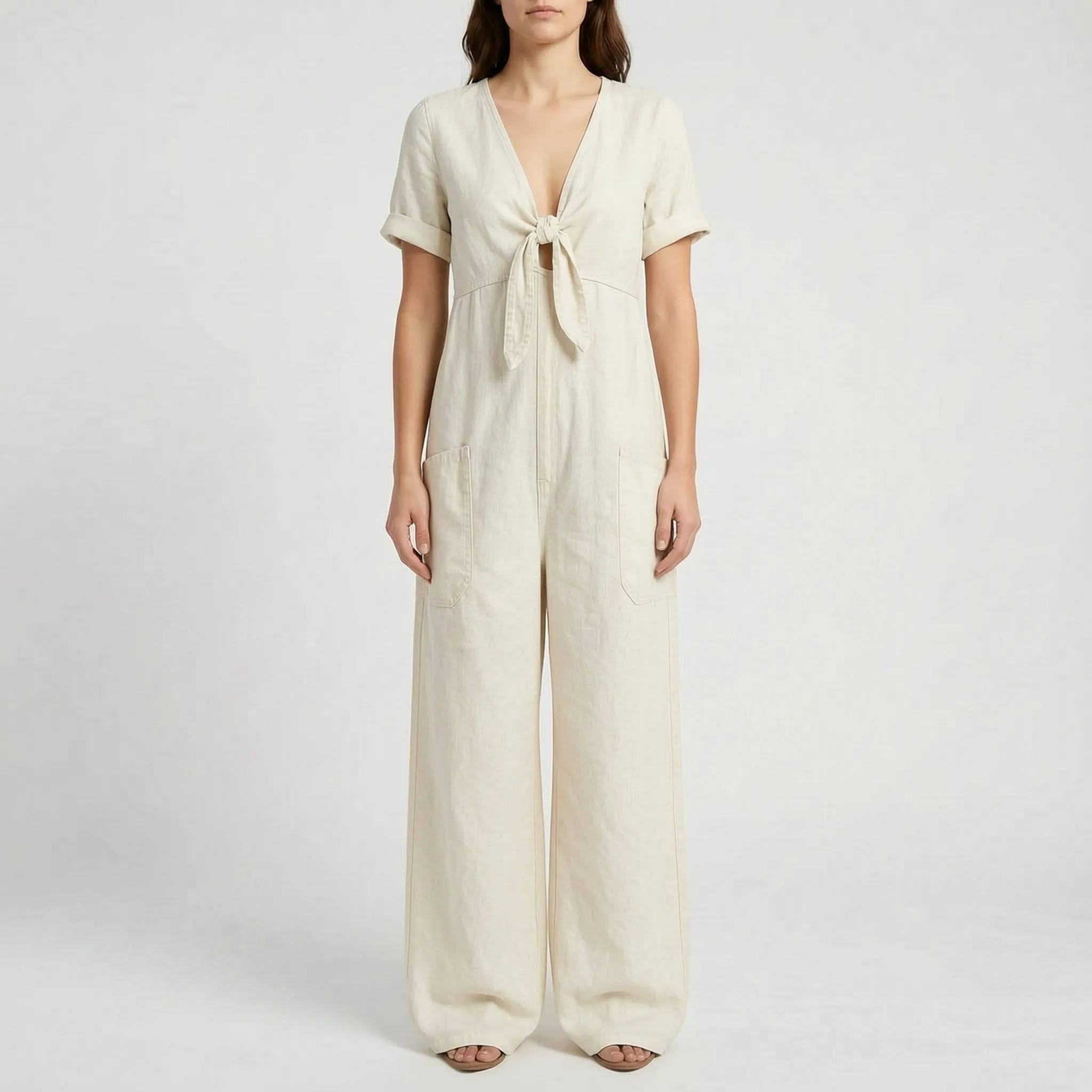Vellura - Wide-Leg Casual Jumpsuit  Vellura