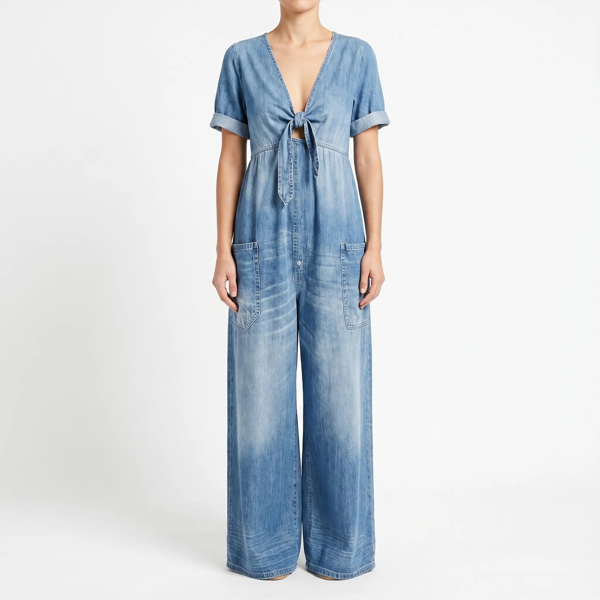 Vellura - Wide-Leg Casual Jumpsuit  Vellura