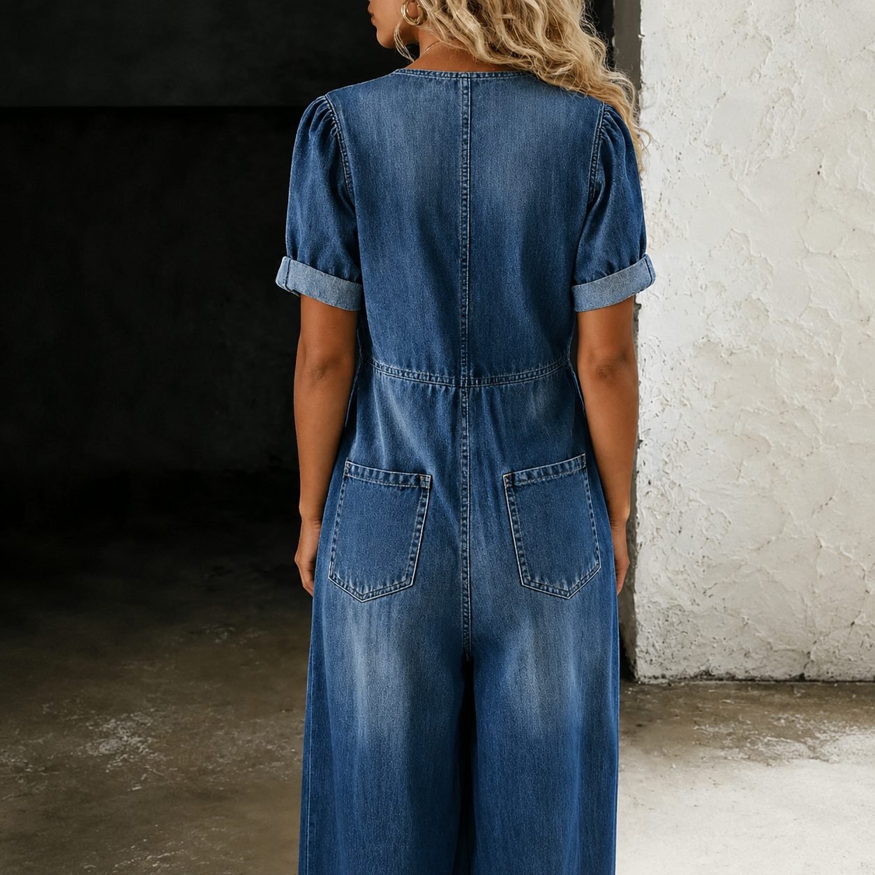 Vellura - Wide-Leg Casual Jumpsuit  Vellura