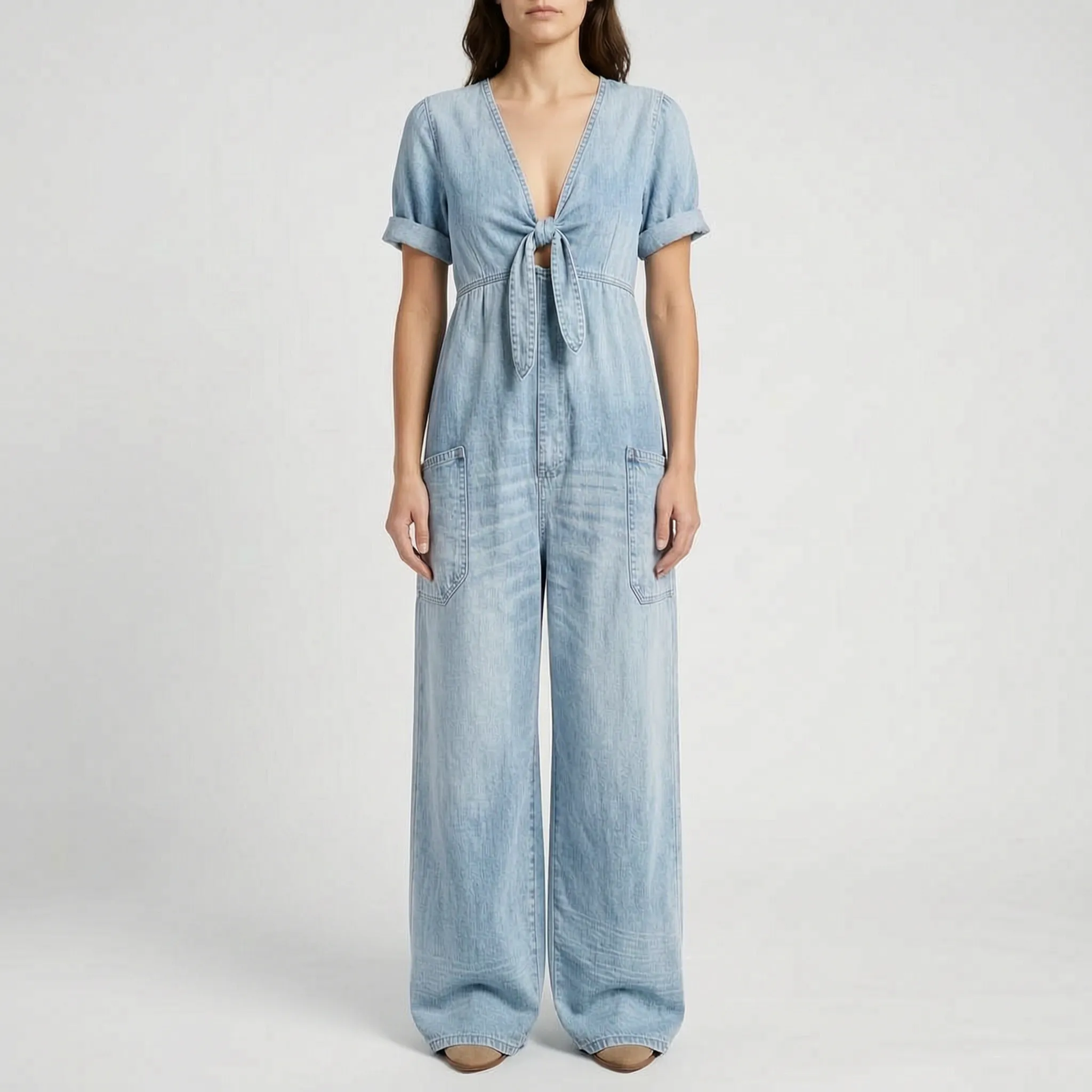 Vellura - Wide-Leg Casual Jumpsuit  Vellura