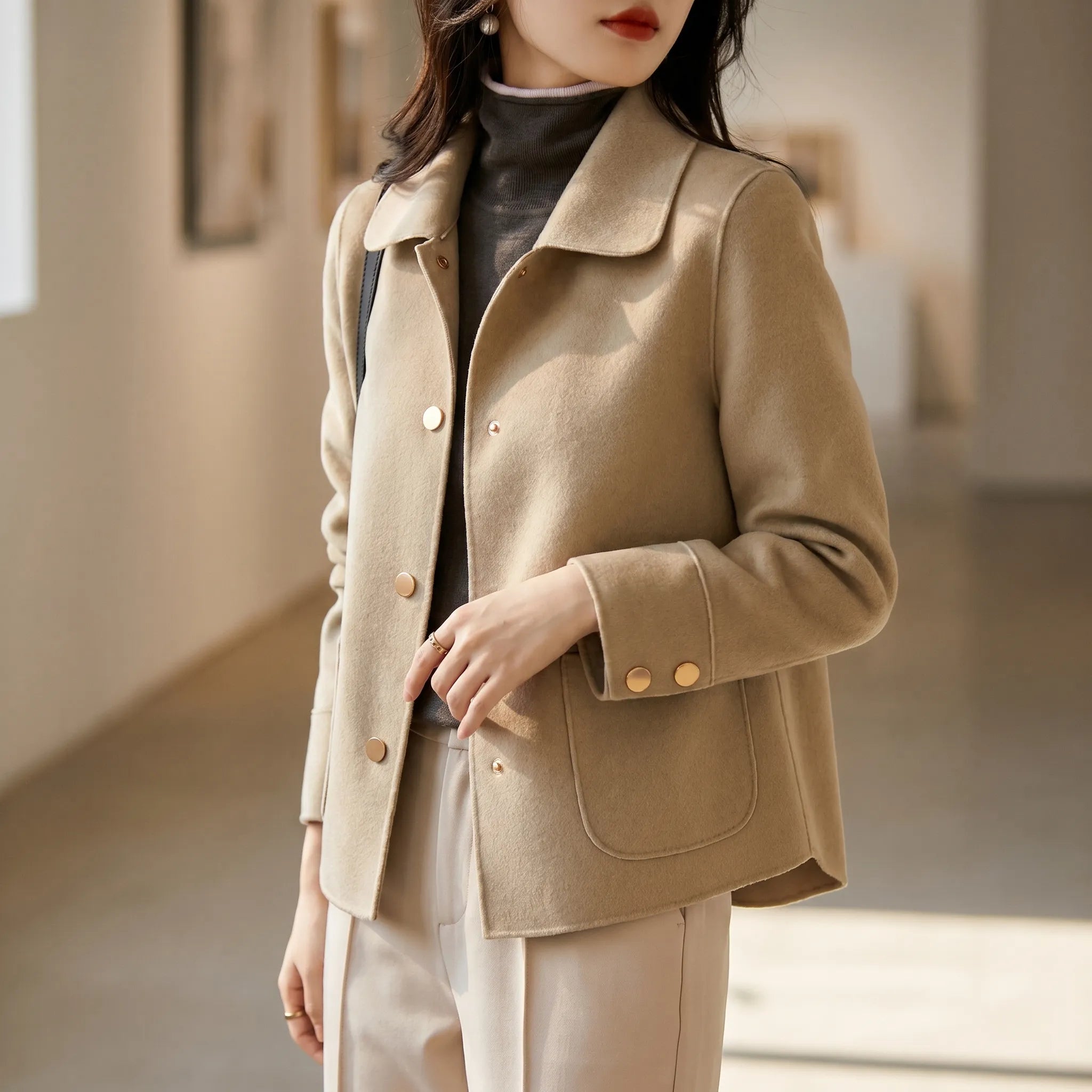 Veltina - Short Pea Coat  Veltina