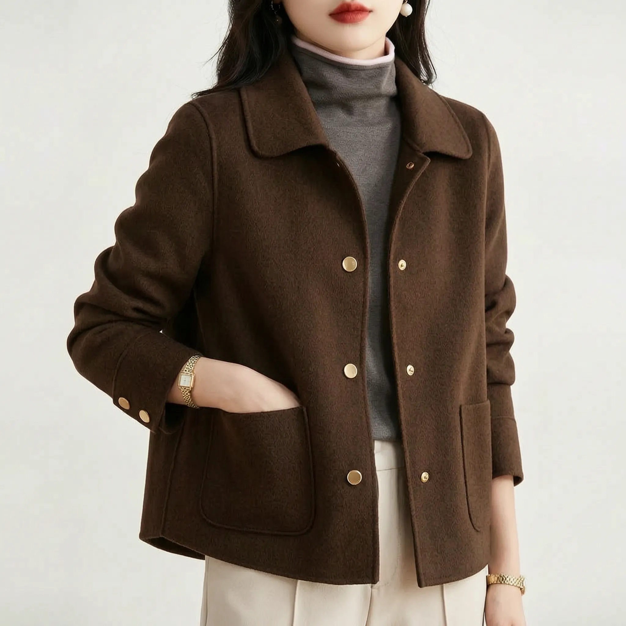 Veltina - Short Pea Coat  Veltina