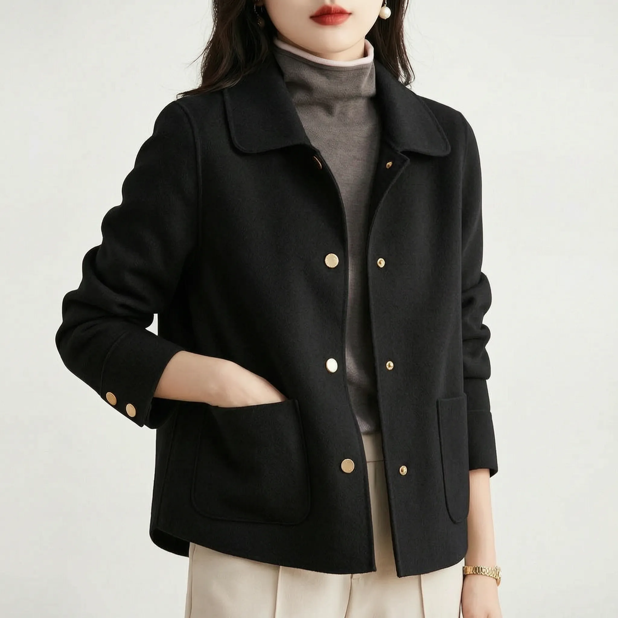 Veltina - Short Pea Coat  Veltina