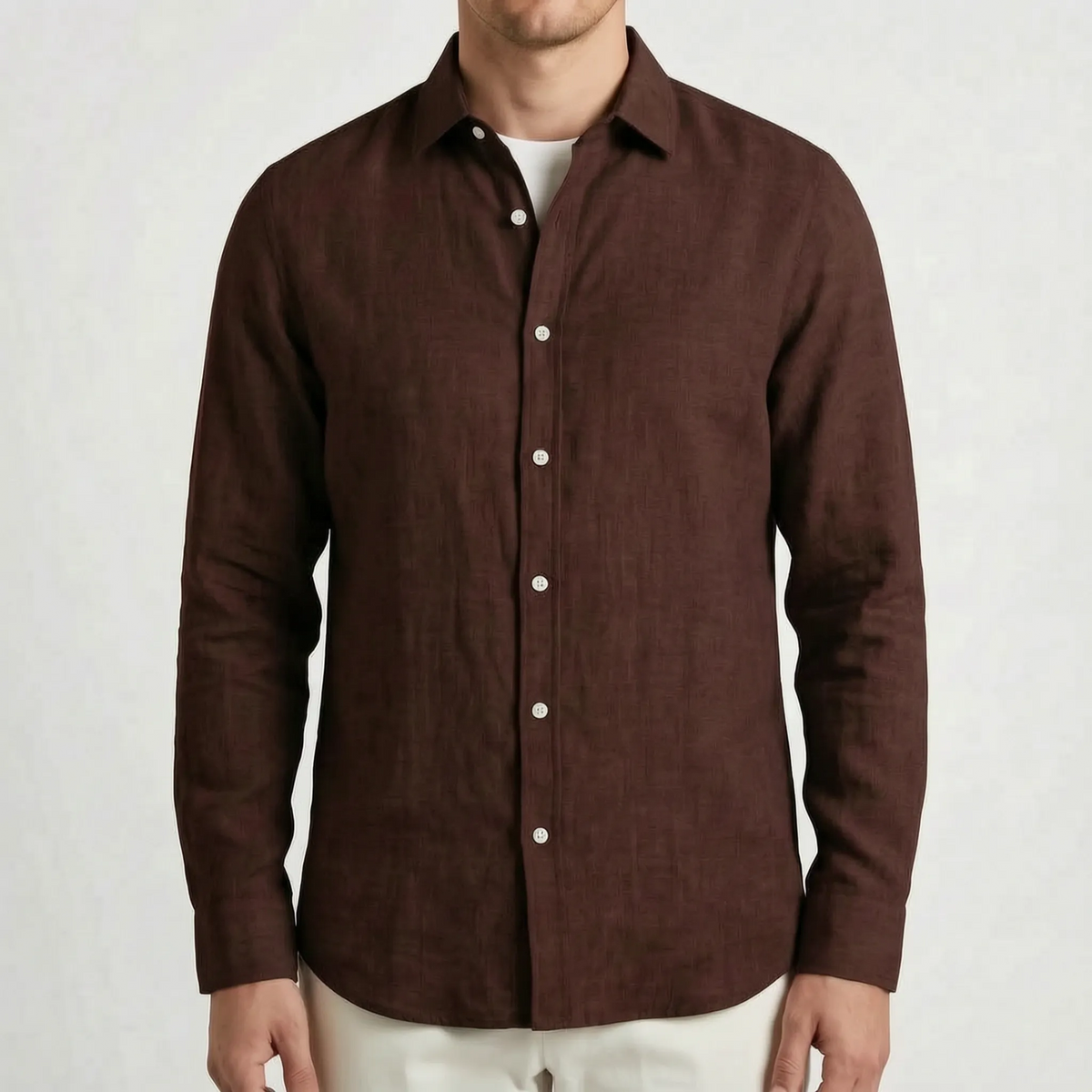 Ventara - Classic Long-Sleeved Casual Shirt 