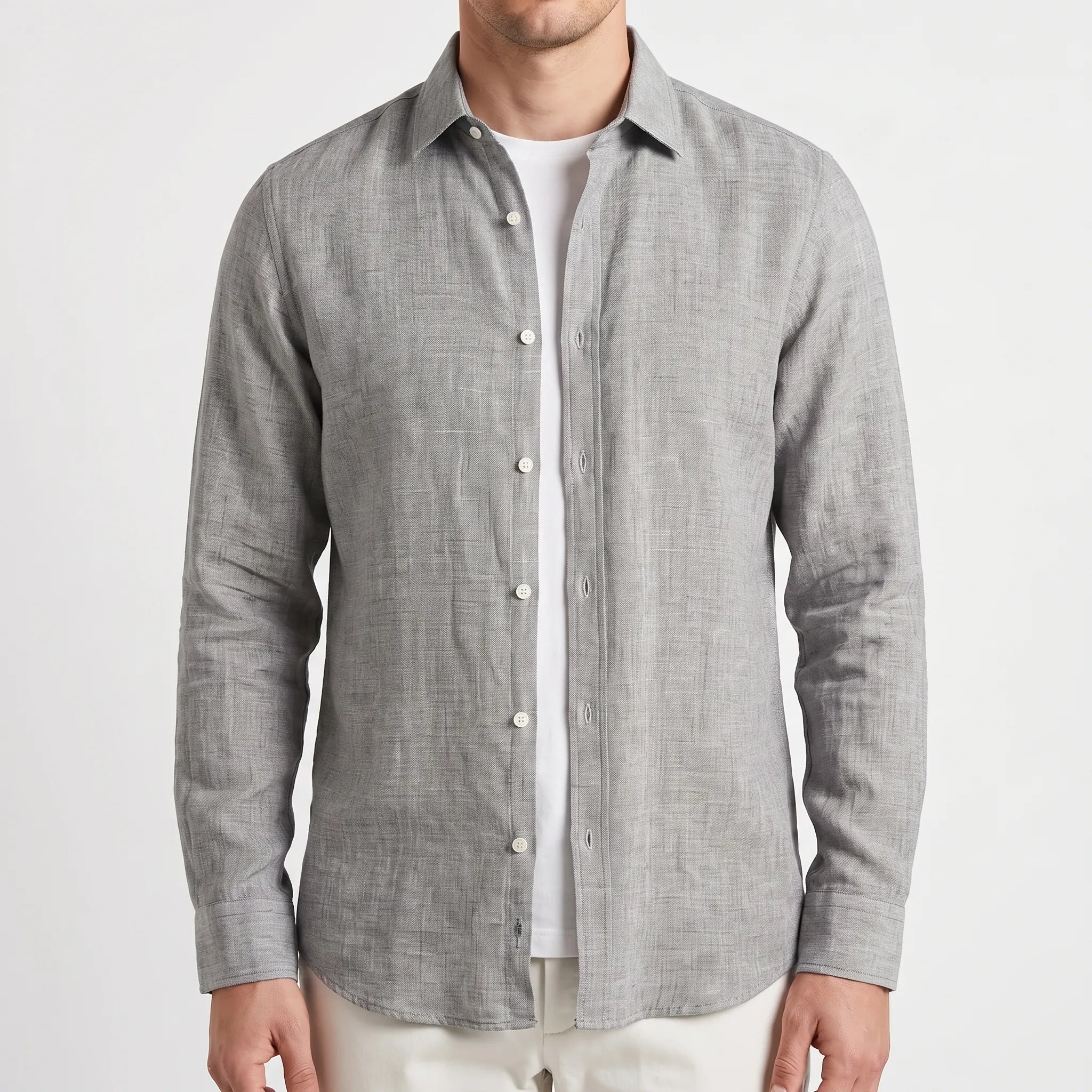 Ventara - Classic Long-Sleeved Casual Shirt 