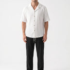 Vespera - Textured Short Sleeve Co-Ord Set 