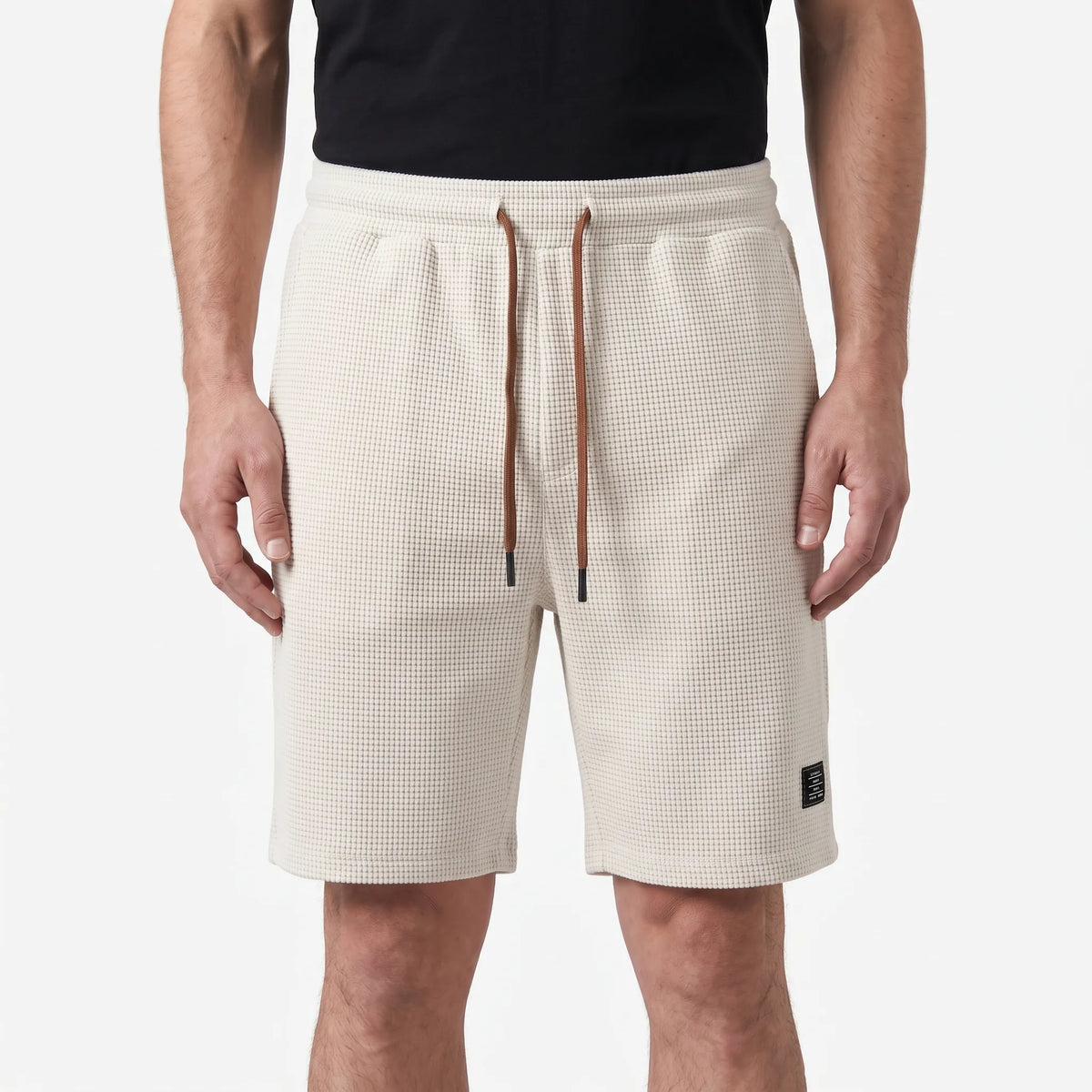 WaffleTide - Textured Waffle-Knit Casual Shorts 