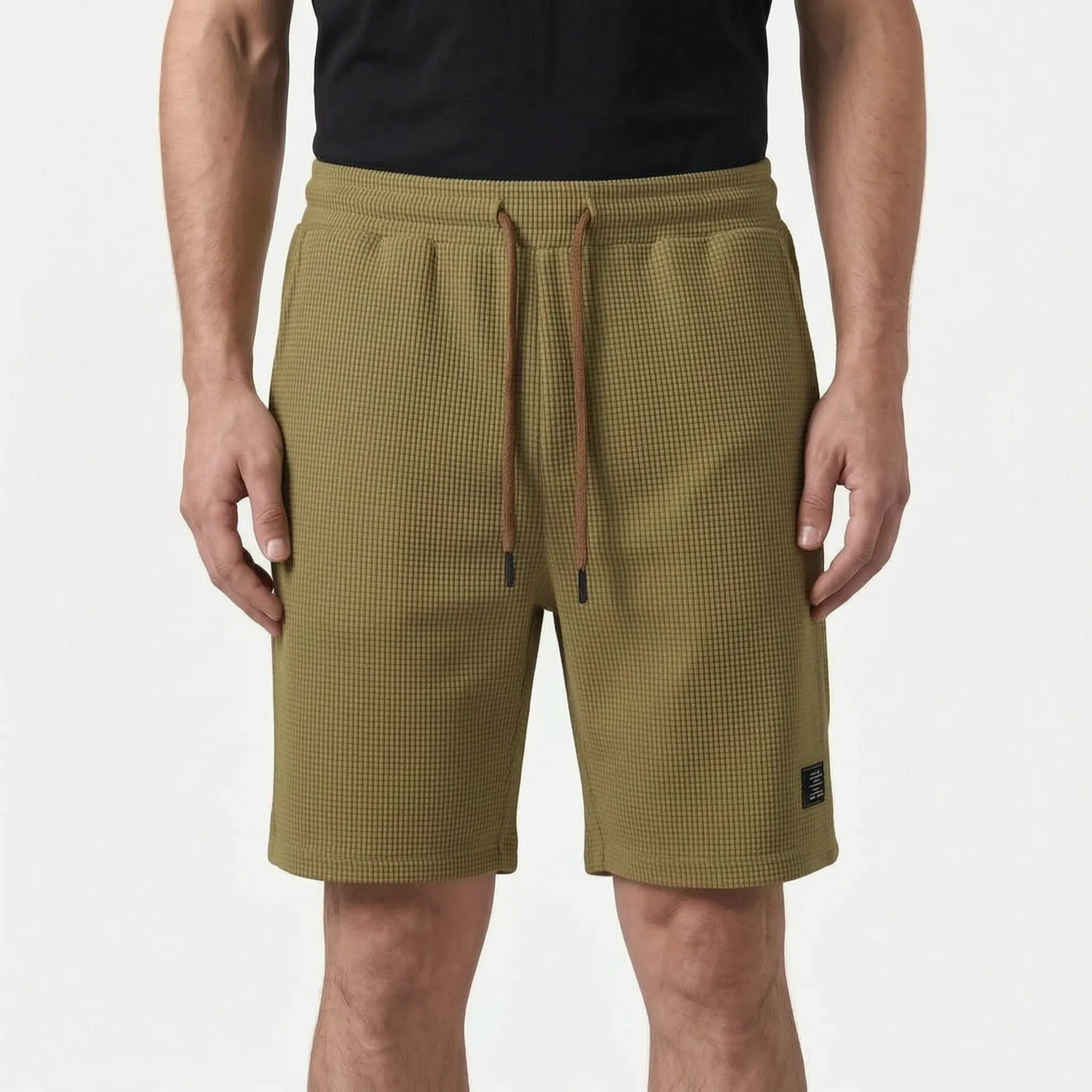 WaffleTide - Textured Waffle-Knit Casual Shorts 