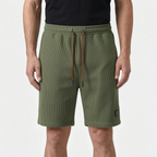 WaffleTide - Textured Waffle-Knit Casual Shorts 