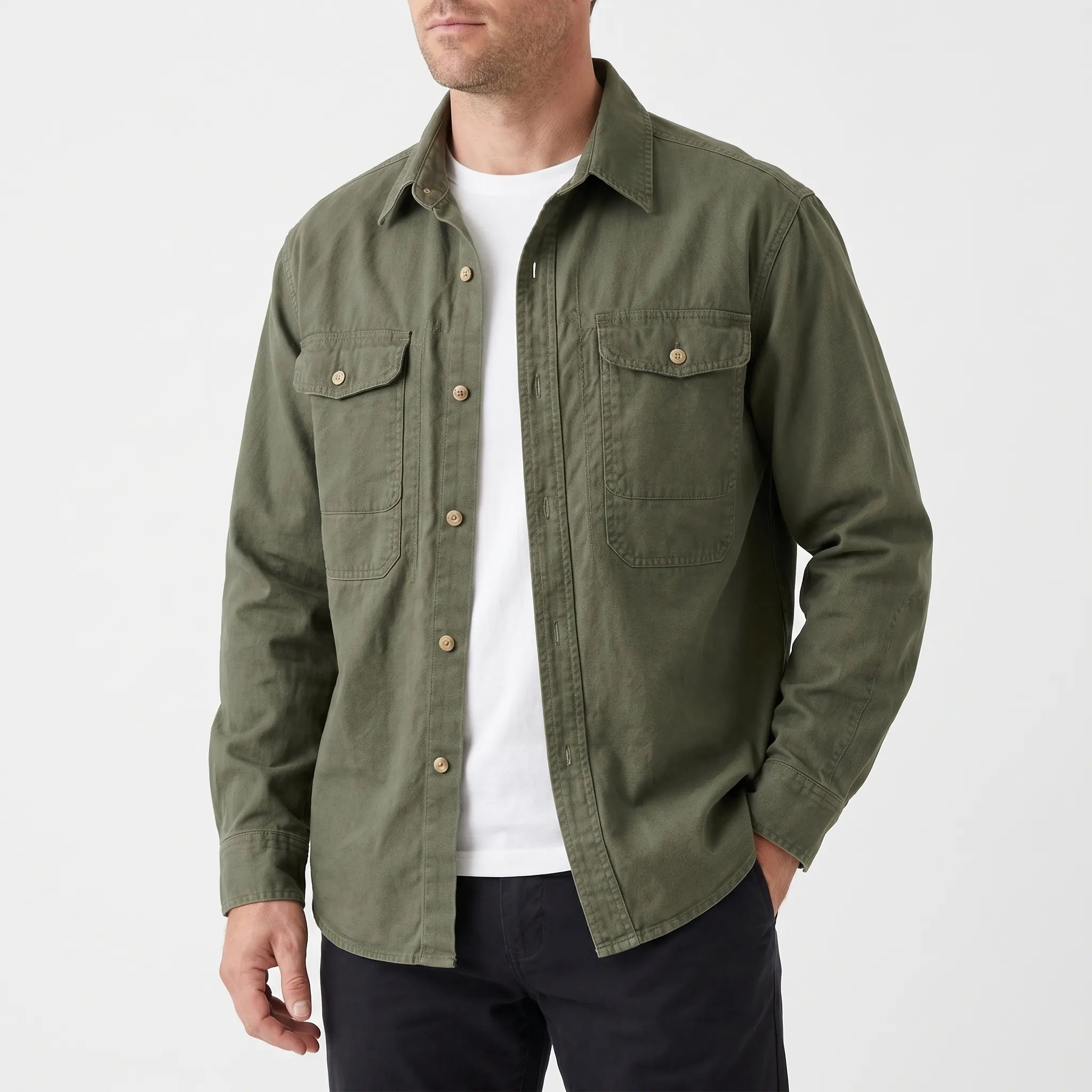 Wardale - Casual Long-Sleeved Overshirt