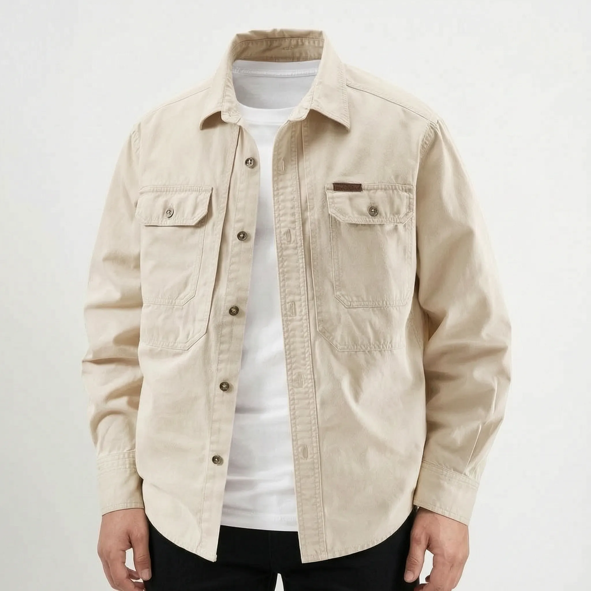 Wardale - Casual Long-Sleeved Overshirt